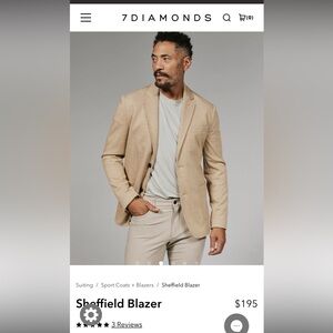 7 Diamonds Beige Sheffield Blazer